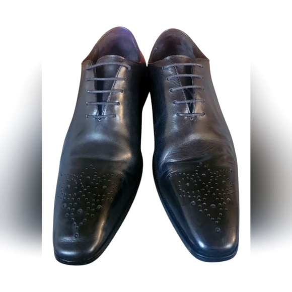 Maison Forte Kyoto Men's Black Leather Oxford Dress Shoes Sz 9 - Picture 7 of 8